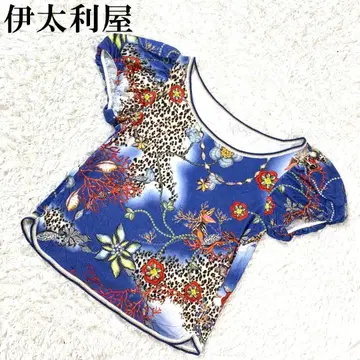 이타리야 이탈리아 반팔 티셔츠 올 패턴 블루 계열 13 B897