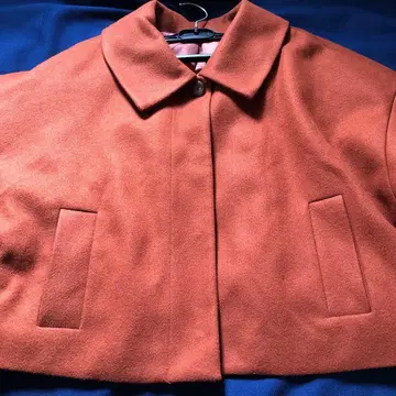 오렌지 숏코트 버튼 포켓 판초풍 새상품급 미사용