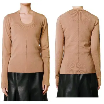 LE CIEL BLEU High Gauge Scoop Neck KNIT