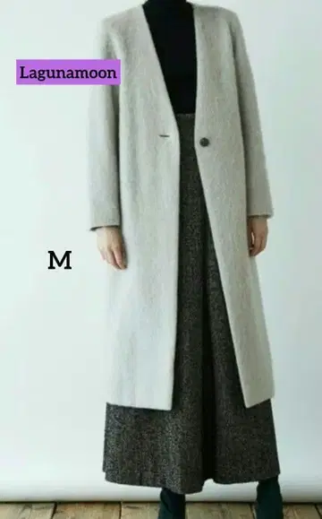 러그나문 모헤어 샤기 롱 코트 M.