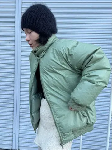 다운 자켓 올리브 그린