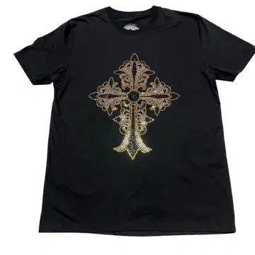 [ 새상품급 ] 버진 리퍼블릭 데코레이션 크로스 큐빅 블랙 L