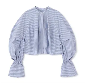 ETRE TOKYO 커브 슬리브 밴드 카라 셔츠