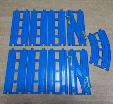 프라레일 복선 레일 9개 세트 직선 6 곡선 1 건넘 포인트 레일 2