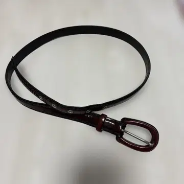 362 Genuine Leather 천연 가죽 벨트 블랙 빨간색 버클