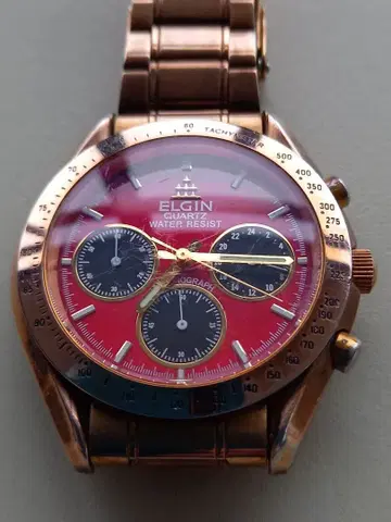 ELGIN 쿼츠 손목시계 빨간색
