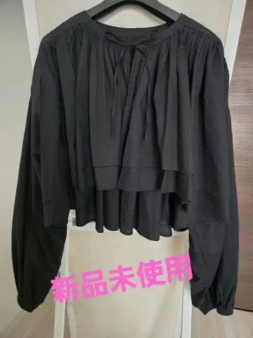 카프네 블랙 레이어드 긴팔 셔츠 미사용 새상품