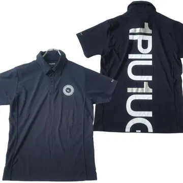 1PIU1UGUALE3 RELAX 뒷면 빅 로고 피케 셔츠 M