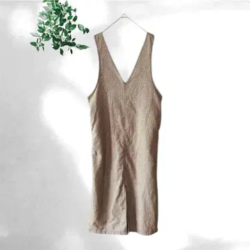 시즌 리 [M] 고급 캐주얼 하운드 투스 패턴 롱 오버롤 스커트