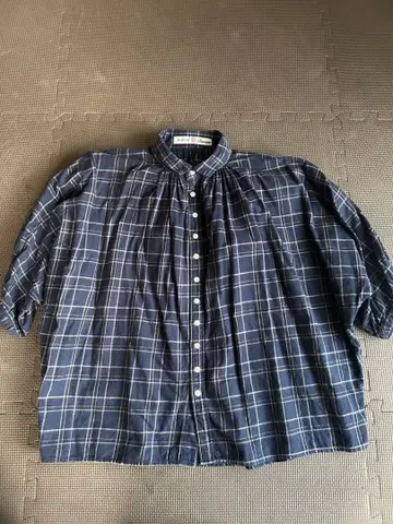 Brocante 체크 무늬 오분 소매 셔츠 사이즈 2