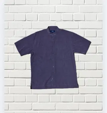 밴드 카라 퍼플 셔츠 L 사이즈 [ 무료배송 ]