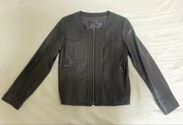 SPICK AND SPAN 블랙 가죽 자켓 라이더 자켓