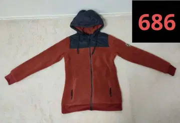 686 플리스 자켓 후드티 S 사이즈 오렌지