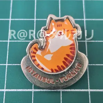 만박 EXPO2025 터키관 핀 배지 고양이 터키 파빌리온