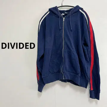 DIVIDED 네이비/레드 집업 후드티