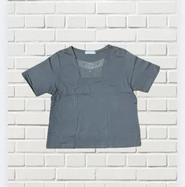 그레이 레이스 스퀘어넥 반팔 T셔츠 [무료배송]