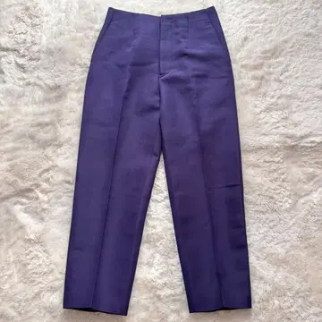 드로어 실크 울 미카도 팬츠 테이퍼드 퍼플 유나이티드 애로우즈