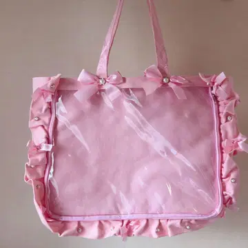 A3 프릴 디자인 이타백용 토트백 5주년 ver 캔디 핑크