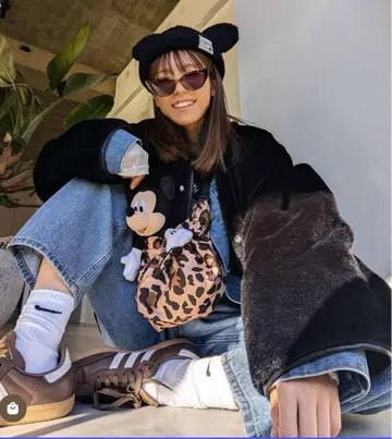 WCJ 발수 애니멀 무늬 숄더백