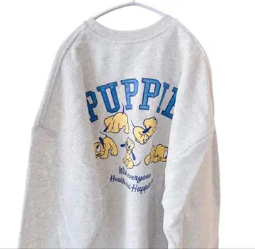 PUPPI 그레이 오버 사이즈 맨투맨