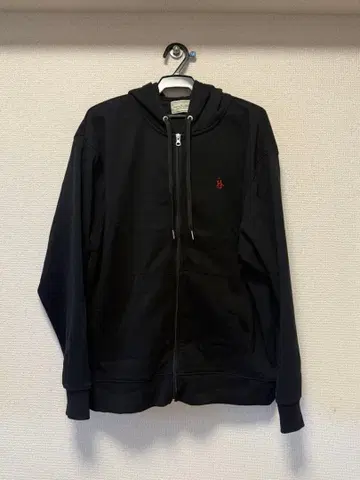 블랙 풀 집업 후드티 로고 자수