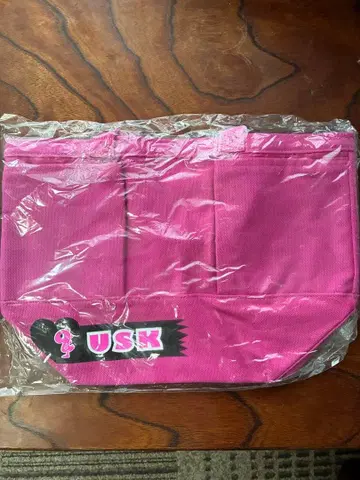 USK 핑크 토트백