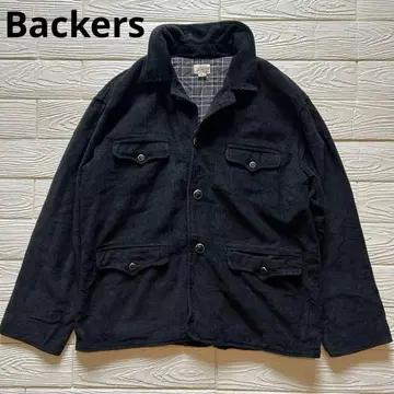Backers 코듀로이 자켓 네 포켓 멋진 버튼 체크