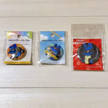포켓몬 POKEMON with YOU 루카리오 캔뱃지 3개 세트