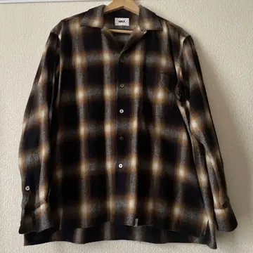 WAX thm 체크 무늬 플란넬 셔츠 긴팔