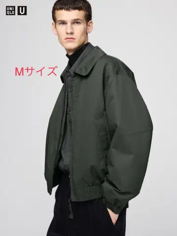 유니클로 U 퍼프 테크 숏 블루종 M 올리브