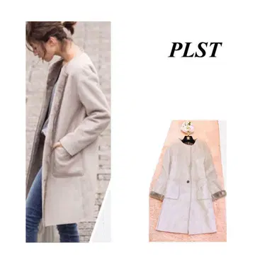 새상품급 PLST 플라스테 무스탕 코트 퍼 M