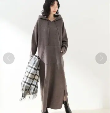 Speick&Span 더블 페이스 후디 원피스 캐시미어 혼방