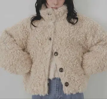 시착만 한 상품 LIAN 푸들 퍼 블루종 아이보리