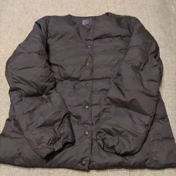 MUJI 다운 점퍼 보라색 브라운 계열 L 사이즈 새상품급