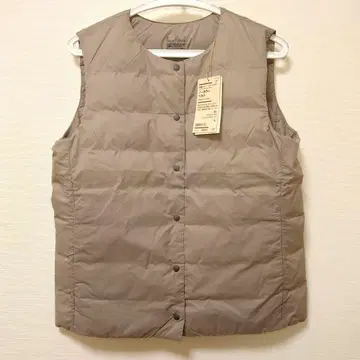 [ 무인양품 ] 2025년판 노카라 다운 베스트 라이트 베이지 L 사이즈