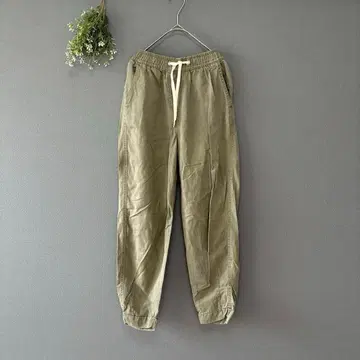 버쉬카 [S] 성숙 캐주얼 허리밴딩 부드러운 코튼 혼방 테이퍼드 팬츠