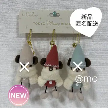 도쿄 디즈니 리조트 크리스마스 릴린린 봉제 인형 참 레드 빨간색
