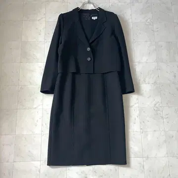 새상품급 폭시 셋업 수트 원피스 밑단 레이스 40 블랙