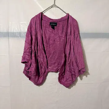 한정품 LANE BRYANT 퍼플 가디건 26/28 반팔