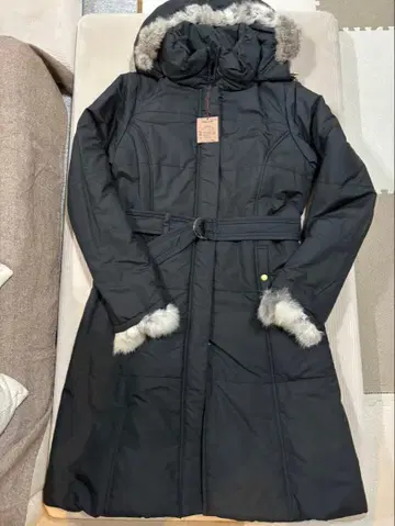 [ 새상품 ] COMME CA ISM 블랙 퍼 롱 다운 자켓 L