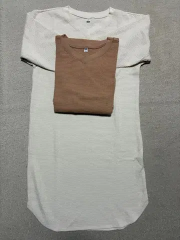 유니클로 리브 아이보리 브라운