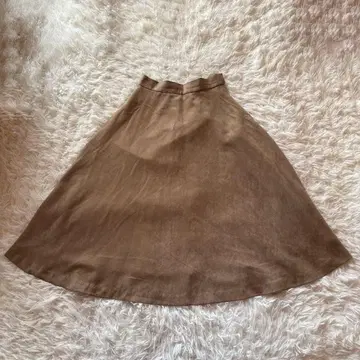 a.v.v 여성용 플레어 스커트 XS 베이지 이토킨 무릎 기장