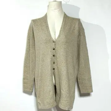 레리안 Leilian 울 실크 혼방 가디건 그레이지 [ 9 ] 고급