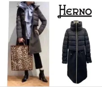 [ 새상품급 ] HERNO 이소재 다운 코트