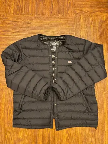 단톤 논칼라 크루넥 이너 다운 자켓 블랙 XL 사이즈