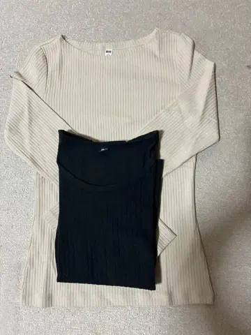 유니클로 리브 긴팔 상의 2종 세트