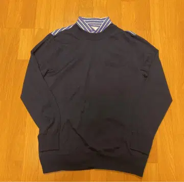 [ 마사토 착용 모델 ] sacai 셔츠 절개 니트 사이즈 2 네이비