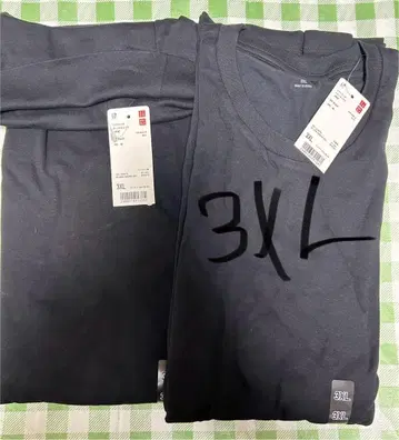 UNIQLO 유니클로 소프트 터치 터틀넥 T셔츠 3XL 블랙 2장 세트