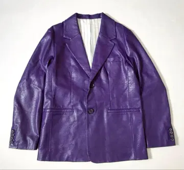 퍼플 가죽 자켓