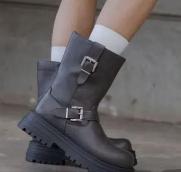 PAGEBOY 엔지니어 부츠 L 중고품 박스 포함 그레이